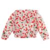 Picture of Daga Girls Fluffy Cherries AOP Print Hooded Bomber Jacket - White Red