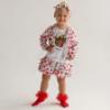 Picture of Daga Girls Fluffy Cherries Top & Ruffle Skort Set X 2 - White Red 