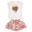 Picture of Daga Girls Fluffy Cherries Top & Ruffle Skort Set X 2 - White Red 