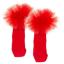 Picture of Daga Girls Ankle Socks With Tulle - Red