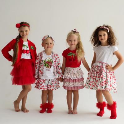 Picture of Daga Girls  Ankle Socks With Tulle - Red