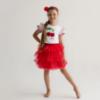 Picture of Daga Girls Fluffy Cherries Applique Top & Tulle Skirt Set X 2 - White Red