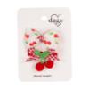 Picture of Daga Girls Fluffy Cherries Hair Clips X 2 - White Red