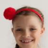 Picture of Daga Girls Fluffy Cherries PomPom Headband - Red