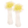 Picture of Daga Girls  Ankle Socks With Tulle - Ivory Yellow