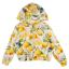 Picture of Daga Girls Sunny Lemons AOP Print Hooded Bomber Jacket - Ivory Yellow