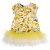 Picture of Daga Girls Sunny Lemons AOP Tulle Hem Dress  - Ivory Yellow
