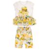 Picture of Daga Baby Girls Sunny Lemons Ruffle Tunic & Leggings Set X 2 - Ivory Yellow 