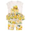 Picture of Daga Baby Girls Sunny Lemons Ruffle Tunic & Leggings Set X 2 - Ivory Yellow 