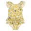 Picture of Daga Girls Sunny Lemons AOP Print Lycra Swimsuit  - Ivory Yellow