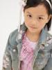 Picture of Monnalisa Girls Bambi Floral Denim Jacket - Stone