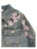Picture of Monnalisa Girls Bambi Floral Denim Jacket - Stone