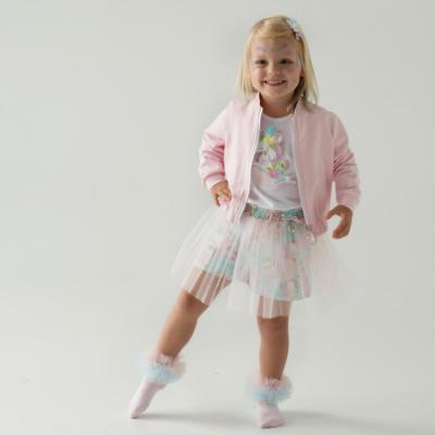 Picture of Daga Girls Unicorns Top & Tulle Skort Set X 2 - White Pink Blue