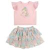 Picture of Daga Girls Unicorns Top & Print Tulle Skirt Set X 2 - Pink Blue 