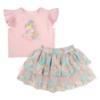 Picture of Daga Girls Unicorns Top & Print Tulle Skirt Set X 2 - Pink Blue 