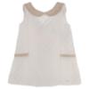 Picture of Miranda Girls Textured A Line Dress - Ivory Beige 