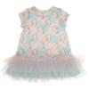 Picture of Daga Girls Unicorns AOP Print Tulle Hem Dress  - Blue Pink