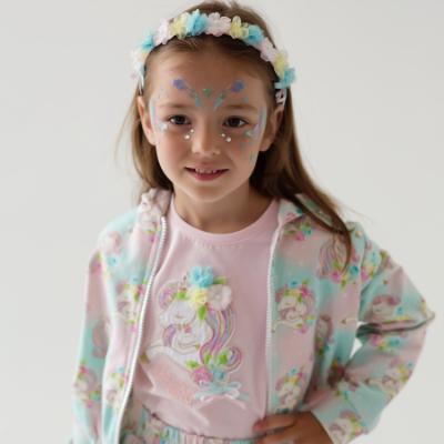 Picture of Daga Girls Unicorns Flowers Headband - Pink Blue