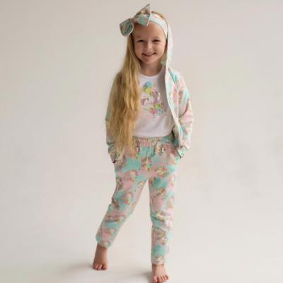 Picture of Daga Girls Unicorns Top & Trousers Set X 2 - White Pink Blue 