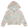Picture of Daga Girls Unicorns AOP Print Hooded Bomber Jacket - Pink Blue