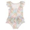 Picture of Daga Girls Unicorns  AOP Print Lycra Swimsuit  - Blue Pink