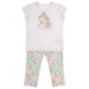 Picture of Daga Girls Unicorns Top & Trousers Set X 2 - White Pink Blue 