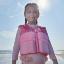 Picture of Caramelo Kids Girls Safety Float Vest With tulle Layering - Fuschia Pink