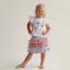 Picture of Daga Girls Flowers Applique Top & Ruffle Skirt Set X 2 - White Pink Blue 