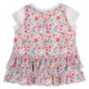 Picture of Daga Girls Flowers Applique Tunic & Print Legging Set X 2 - White Pink Blue 