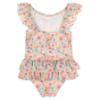 Picture of Daga Girls Flowers  AOP Print Lycra Swimsuit  - White Blue Pink 