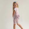 Picture of Daga Girls Flowers Applique Tunic & Print Legging Set X 2 - White Pink Blue 