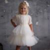 Picture of Daga Girls Spanish Laces Occasion Tulle Ruffle Dress  - Ivory 