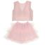 Picture of Daga Girls Spanish Laces Occasion Top & Tulle Skirt Set X 2  - Pink Ivory