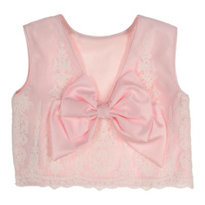 Picture of Daga Girls Spanish Laces Occasion Top & Tulle Skirt Set X 2  - Pink Ivory