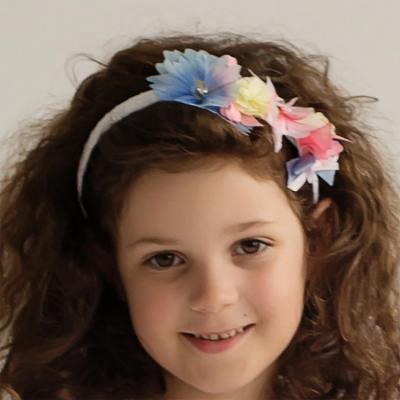 Picture of Daga Girls Flowers Headband - White Pink Blue
