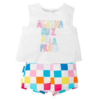 Picture of Agatha Ruiz De La Prada Narciso Square Shorts Set - White