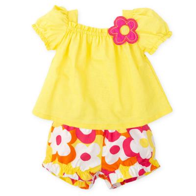 Picture of Agatha Ruiz De La Prada Margarita Flower Shorts Set - Yellow
