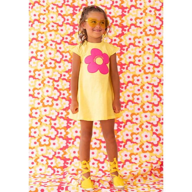 Picture of Agatha Ruiz De La Prada Margarita Flower Dress - Yellow