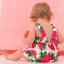 Picture of Agatha Ruiz De La Prada Geranio Strawberry Dress - White Pink