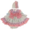 Picture of Ela Confeccion Girls Valentina Dress Panties Bonnet Set X 3 - Pink Blue 