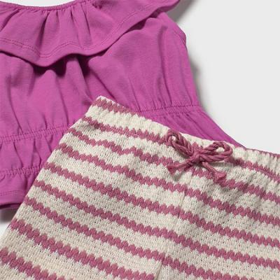 Picture of Mayoral Toddler Girls Summer Crochet Style Pants & Top Set X 2 - Orchid Pink