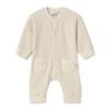 Picture of Mayoral Newborn Boys Jersey Ribbed Teddy Bottom Babygrow - Cream
