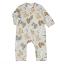 Picture of Mayoral Newborn Boys Teddy & Bunny Zip Babygrow - Beige Grey
