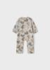 Picture of Mayoral Newborn Boys Teddy & Bunny Zip Babygrow - Beige Grey