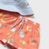 Picture of Mayoral Toddler Boys Summer Swim Shorts & Reversible Sunhat Set  X 2 - Coral Blue