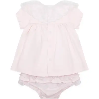 Picture of Emile Et Rose Girls Janais Lace Collar Dress Set - Pink