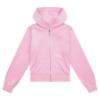 Picture of Juicy Couture Girls Diamante Zip Through Velour Hoodie - Pinky Lilac Chiffon