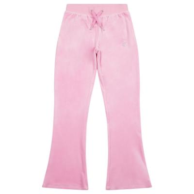 Picture of Juicy Couture Girls Diamante Bootcut Velour Jogger - Pinky Lilac Chiffon 