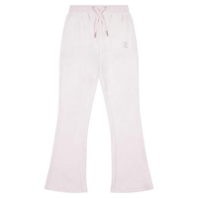 Picture of Juicy Couture Girls Diamante Bootcut Velour Jogger - Lavender Fog