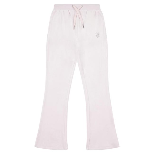 Picture of Juicy Couture Girls Diamante Bootcut Velour Jogger - Lavender Fog